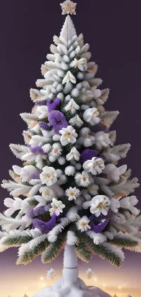 Christmas Tree Plant Purple Live Wallpaper