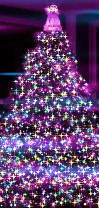 Christmas Tree Plant Purple Live Wallpaper