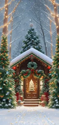 Christmas Tree Property Green Live Wallpaper