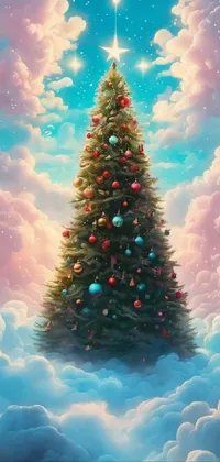 Christmas Tree Sky Atmosphere Live Wallpaper
