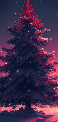 Christmas Tree Sky Plant Live Wallpaper