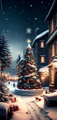 Christmas Tree Sky World Live Wallpaper
