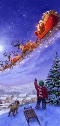 Christmas Tree Sky World Live Wallpaper