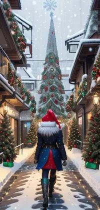 Christmas Tree Snow Property Live Wallpaper
