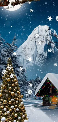 Christmas Tree Snow World Live Wallpaper