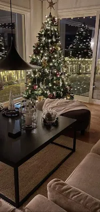 Christmas Tree Table Furniture Live Wallpaper