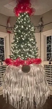 Christmas Tree White Christmas Ornament Live Wallpaper