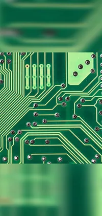 Looking for a tech-savvy live wallpaper for your phone? Check out this digital rendering of a green circuit board by Werner Gutzeit