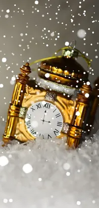 Snowy Clock ⏰ Live Wallpaper