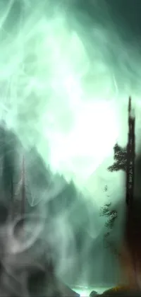 Get lost in the mystical and eerie forest of this breathtaking phone live wallpaper