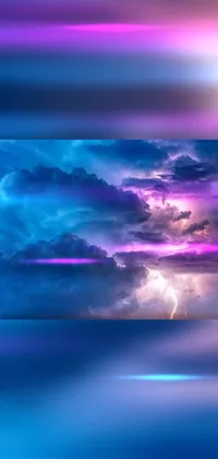 Cloud Atmosphere Purple Live Wallpaper