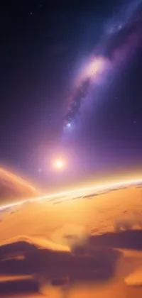 Take your phone wallpaper to the stars with this stunning space-themed live wallpaper