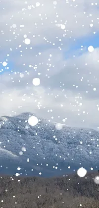 Looking for a serene and breathtaking live wallpaper for your phone? Look no further than this stunning winter landscape