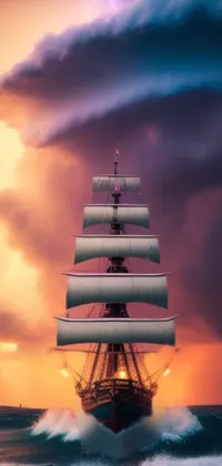 Cloud Boat Sky Live Wallpaper