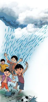 Cloud Cartoon People In Nature Live Wallpaper