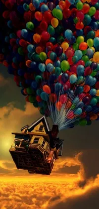 Cloud Colorful Balloon Live Wallpaper