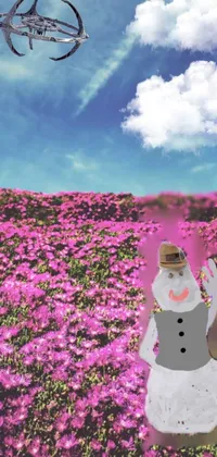 Cloud Flower Snowman Live Wallpaper
