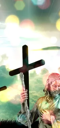 Cloud Green Cross Live Wallpaper