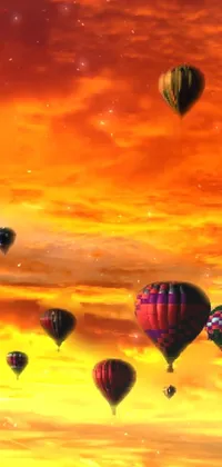 Cloud Hot Air Ballooning Aerostat Live Wallpaper