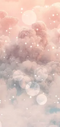 Cloud Organism Pink Live Wallpaper