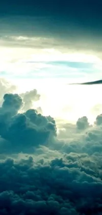 This phone live wallpaper takes you high up in the sky to witness an airplane glide effortlessly over the clouds