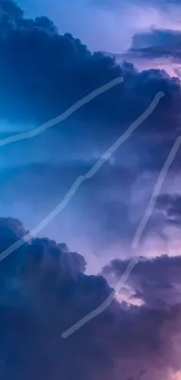 This stunning live phone wallpaper features digital artwork of a plane flying through a cloudy sky