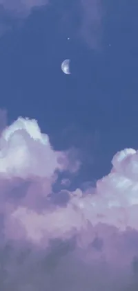 This stunning phone live wallpaper features a magical plane soaring through a blue sky with cloud formations that move and shift