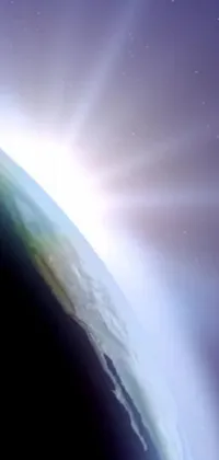 This live wallpaper depicts an awe-inspiring view of Earth from space