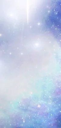 This live wallpaper features a magnificent sky filled with shimmering stars and a breathtaking nebula in the background