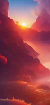 This stunning phone live wallpaper is a digital art masterpiece inspired by fantasy art