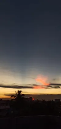 This phone live wallpaper features a mesmerizing sunset behind the clouds with a soft breeze effect