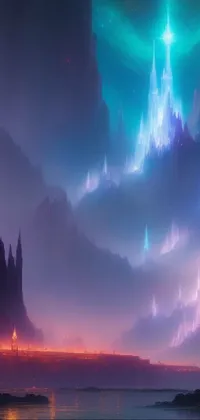 This live wallpaper brings a magical landscape to your phone screen