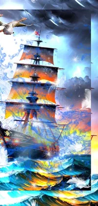 Cloud Sky Boat Live Wallpaper