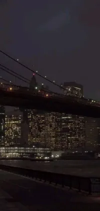 Bring the beauty of New York City’s night scenery to your phone with this panoramic anamorphic live wallpaper featuring a couple walking across a bridge