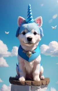 Cloud Sky Dog Live Wallpaper