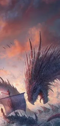 The Dragon Attack Live Wallpaper is a stunning piece of fantasy art for your phone