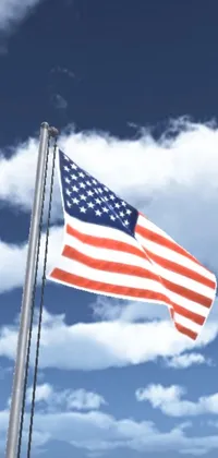 Cloud Sky Flag Of The United States Live Wallpaper