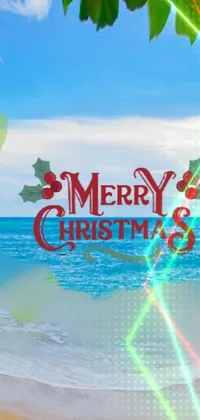 Get into the festive spirit with a beach-themed live wallpaper for your phone