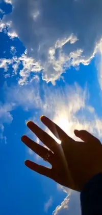 Cloud Sky Hand Live Wallpaper