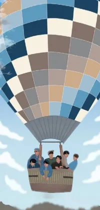 Cloud Sky Hot Air Ballooning Live Wallpaper