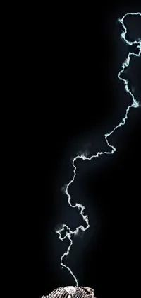 This mobile live wallpaper features a powerful image of a skeleton and lightning bolt presented in minimalist style