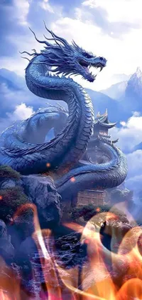 Cloud Sky Mythical Creature Live Wallpaper