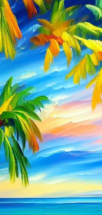 Enjoy the breathtaking beauty of a tropical paradise right on your phone screen with this stunning live wallpaper
