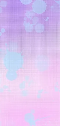 This beautiful live phone wallpaper features a gradient background in pink and blue with intricate white flower designs