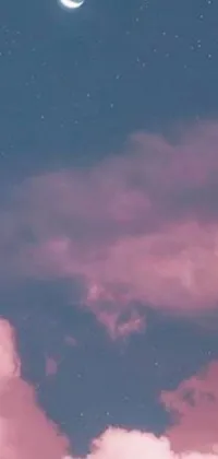 This phone live wallpaper combines images of an airplane flying through the dark, starry night sky with the full moon in the background