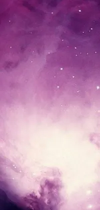 This phone live wallpaper features a captivating and mystical purple space with a backdrop of black