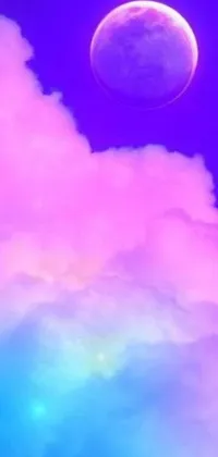 Cloud Sky Pink Live Wallpaper