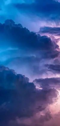 Cloud Sky Purple Live Wallpaper
