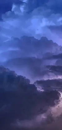 Cloud Sky Purple Live Wallpaper