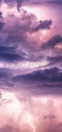 Cloud Sky Purple Live Wallpaper
